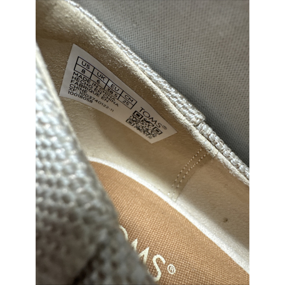 Toms Loafer Women's Flat Beige SlipOns 8W Work Church Everyday Office New No Box - Picture 13 of 16